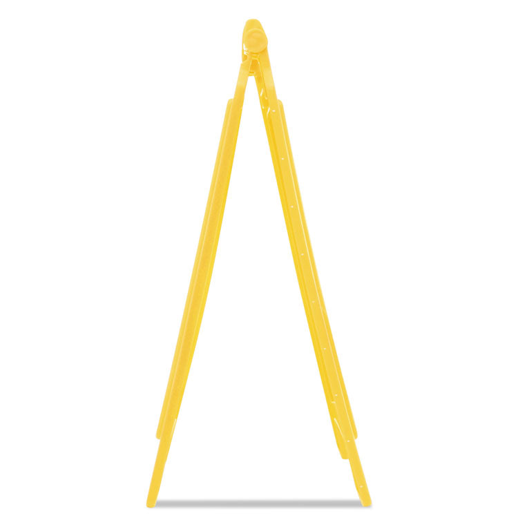 Multilingual "Caution" Floor Sign, 11 x 12 x 25, Bright Yellow