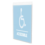 Classic Image Single-Sided Wall Sign Holder, Plastic, 11 X 17 Insert, Clear