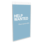 Classic Image Single-Sided Wall Sign Holder, Plastic, 11 X 17 Insert, Clear