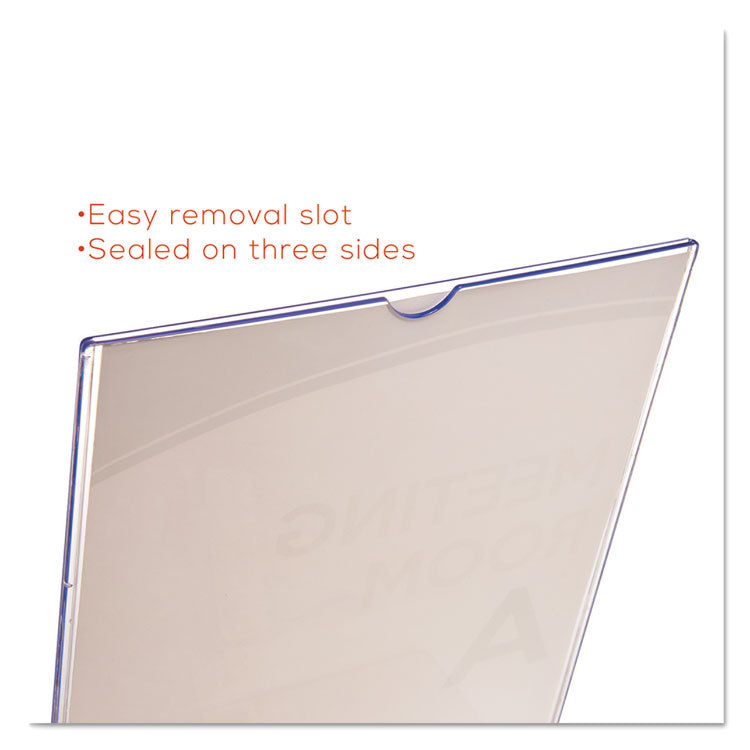 Superior Image Double Sided Sign Holder, 8.5 x 11 Insert, Clear