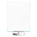 Superior Image Swivel Sign Holder w/Green Edge, 8.5 x 11 Insert, Silver Base