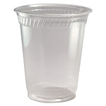 Kal-Clear PET Cold Drink Cups, Squat, 12 oz to 14 oz, Plastic, Clear, 50/Sleeve, 20 Sleeves/Carton