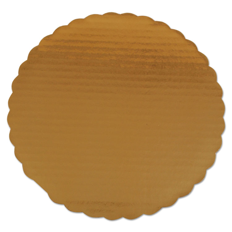 Gold Cake Circles, Single Wall Construction, 14" Diameter x 0.13" h, Gold, Paper, 100/Carton