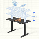 FlexiSpot E7COMMERCIAL 55''W Electric Adjustable Particle Board Standing Desk, Black (E7BCOM5528-B)