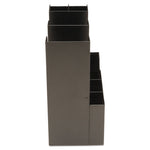 Coffee Condiment Caddy Organizer, 10 Compartments, 5.4 x 11 x 12.6, Black