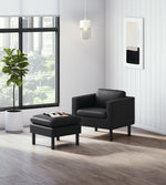 HON Parkwyn Polyurethane Club Chair, Black (HVLVL1.BLK01)