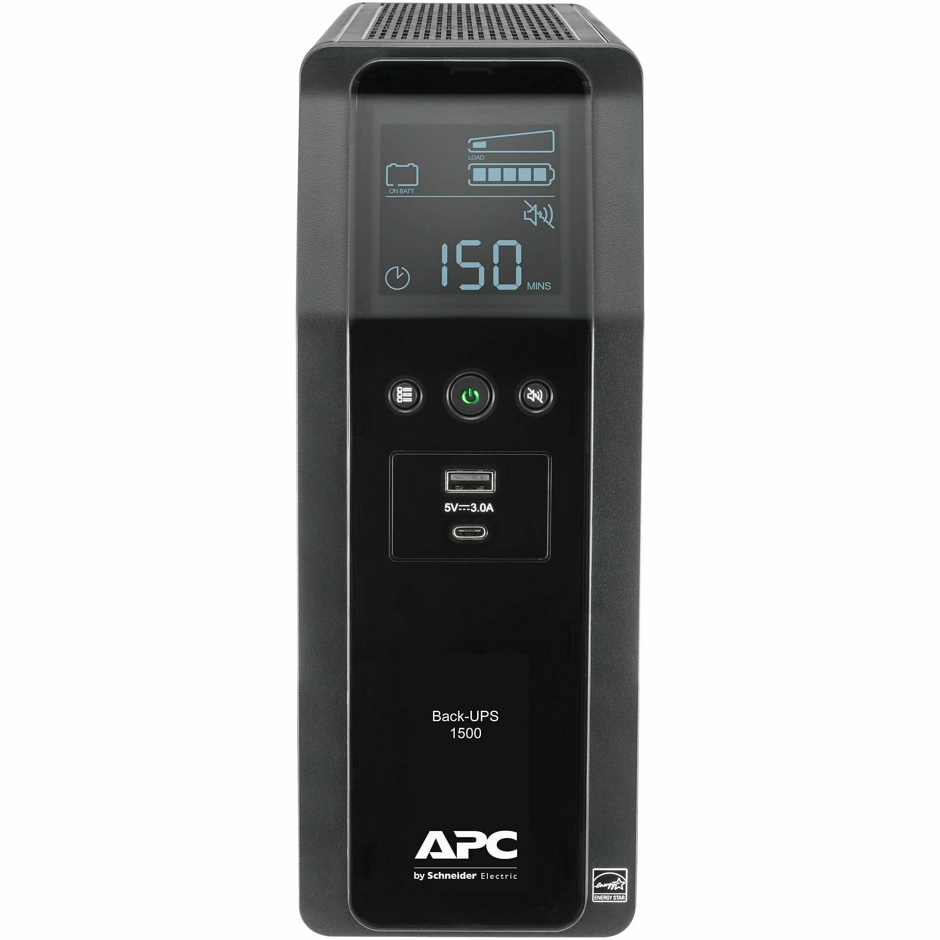 APC Back-UPS Pro BN 1500VA 10-Outlet UPS with 2 USB Charging Ports, Black (BN1500M2)