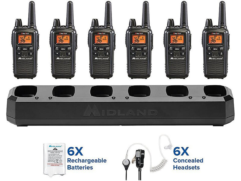 Midland Biztalk Two-Way Business Radio Bundle, Black (LXT600BBX6)