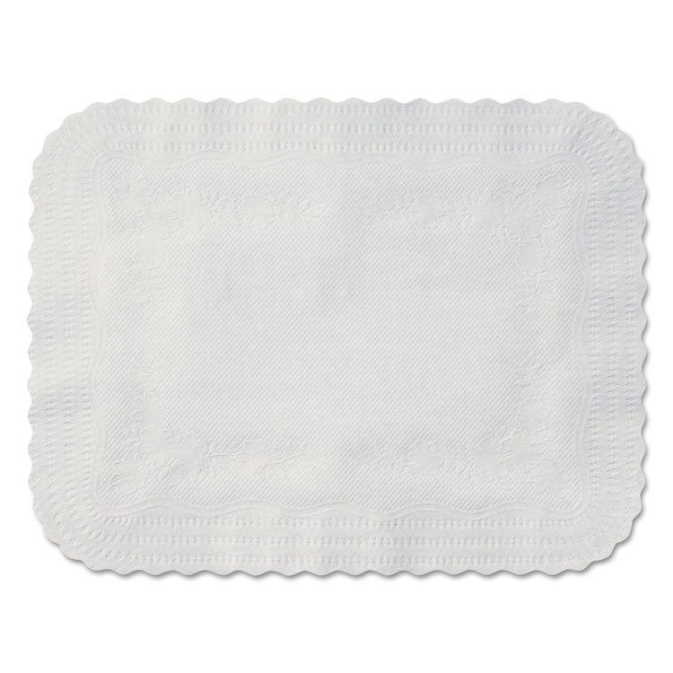Scalloped Edge Traymat, Bond Paper, White, 19.13 X 14, 1,000/carton