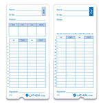 Lathem Time Time Clock Cards for Lathem Time 400E, Two Sides, 3 x 7, 100/Pack