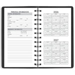 2026 AT-A-GLANCE 2.5" x 4.5" Weekly Planner, Faux Leather Cover, Black (70-035-05-26)