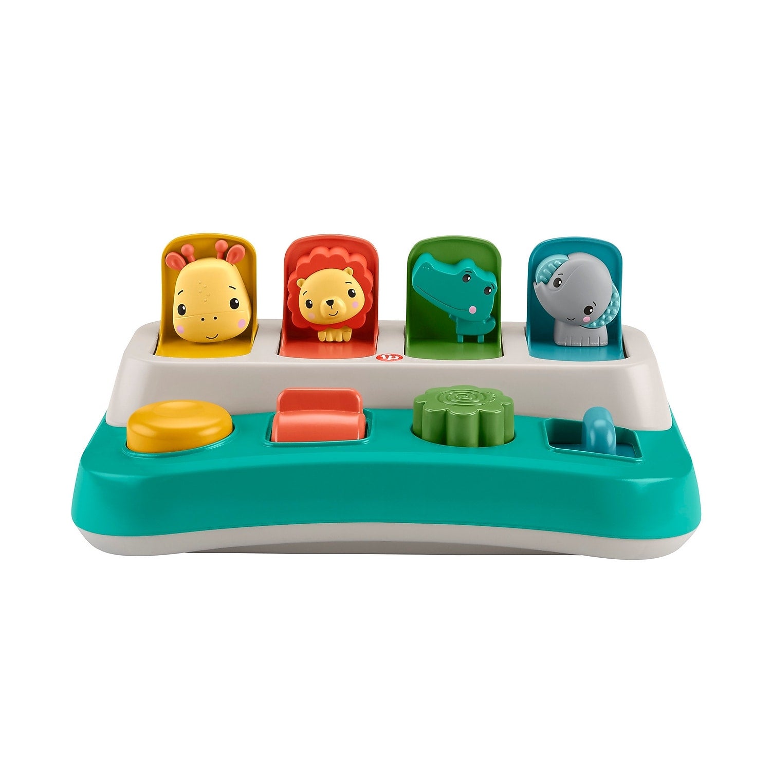 Fisher-Price Busy Buddies Pop-Up Infant Fine Motor Toy, Multicolored (HLM54)