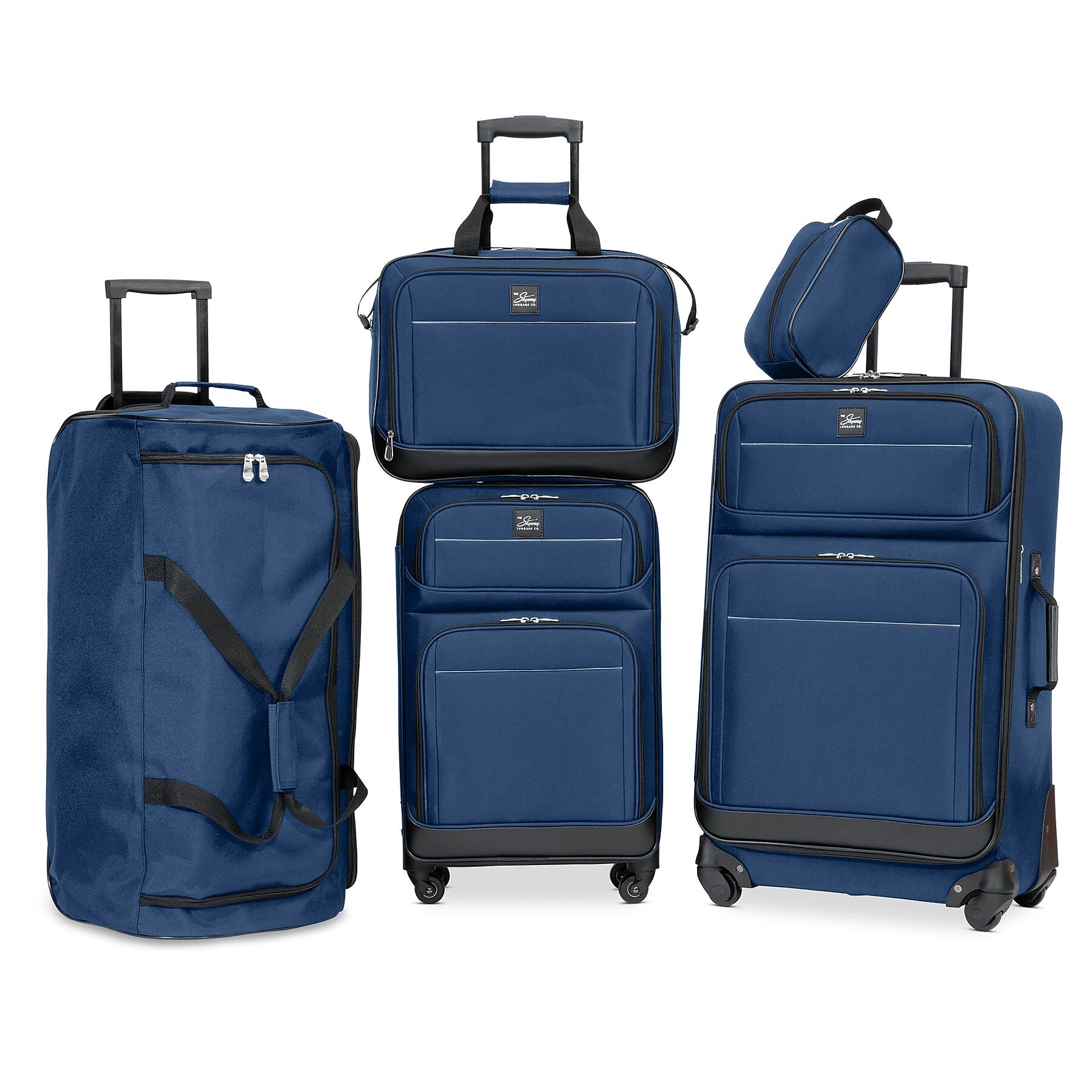 Skyway Luggage Seville 2.0 5-Piece SpinnerLuggage Set, Poseidon Blue (43S-5P-457-SET)