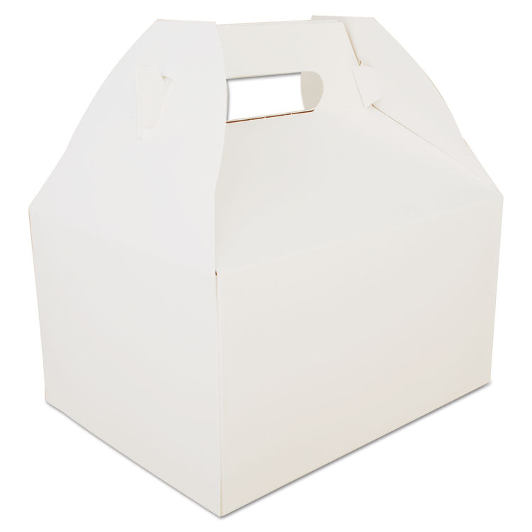Carryout Barn Boxes, 9.06 x 7.06 x 5, White, Paper, 125/Carton