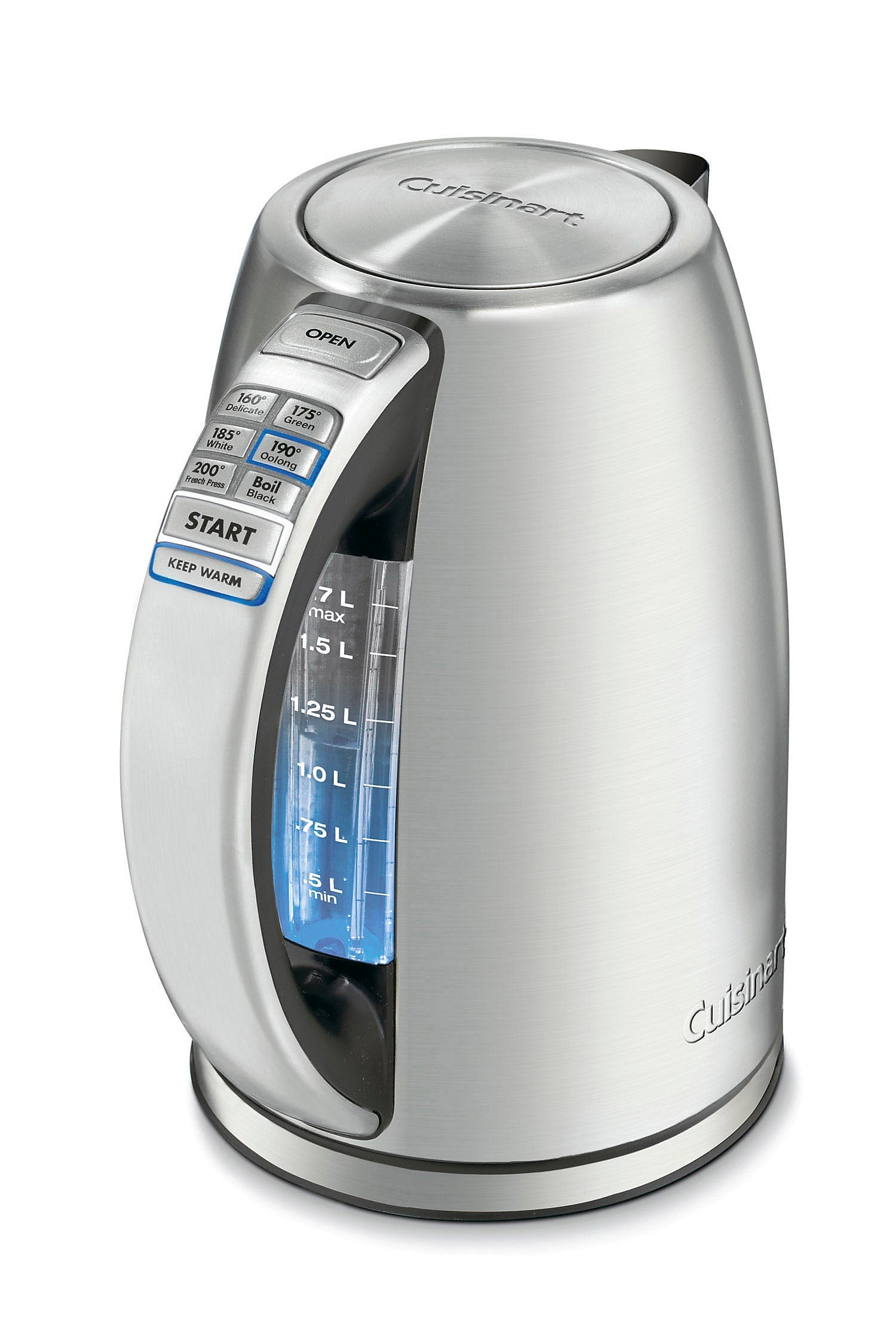 Cuisinart CPK-17P1-PerfecTemp Cordless Electric Kettle, 7-Cups, Silver