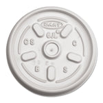Plastic Lids for Foam Containers, Vented, Fits 3.5 oz to 6 oz, White, 100/Pack, 10 Packs/Carton