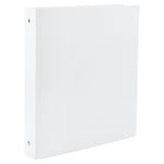 JAM Paper 1" 3-Ring Flexible Poly Binder, White (PB75239WH)