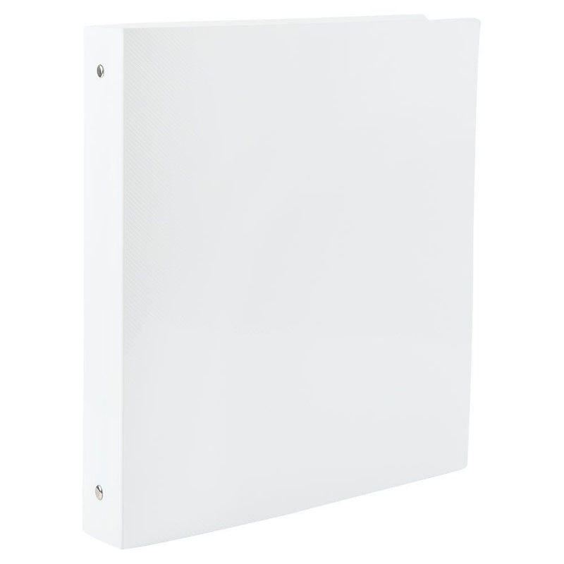 JAM Paper 1" 3-Ring Flexible Poly Binder, White (PB75239WH)
