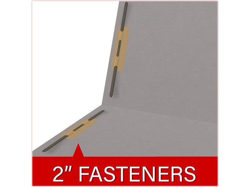 Medical Arts Press Reinforced End Tab File Folder, Straight Cut, Letter-Size, Gray, 50/Box (S-01602-GRY)