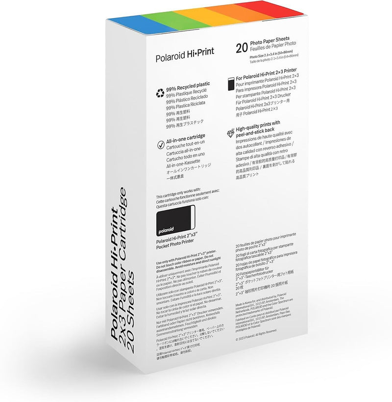 Polaroid Hi-Print Paper - 2x3 Photo Paper Cardridge - 20 Photos Part#6355