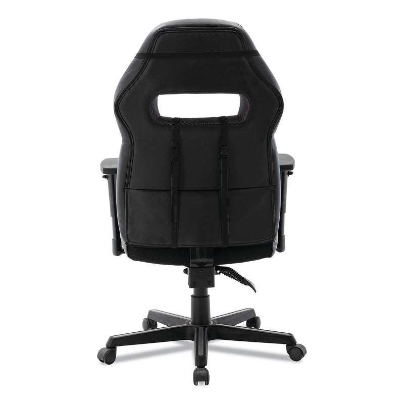 Alera PU Leather Ergonomic Racing Gaming Chair, Black/Gray (ALEGM4146)