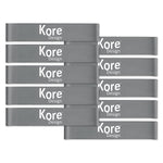 Kore Design Chair Fidget Silicone Kick Bands, Grey, 10/Pack (KD-KB0006)