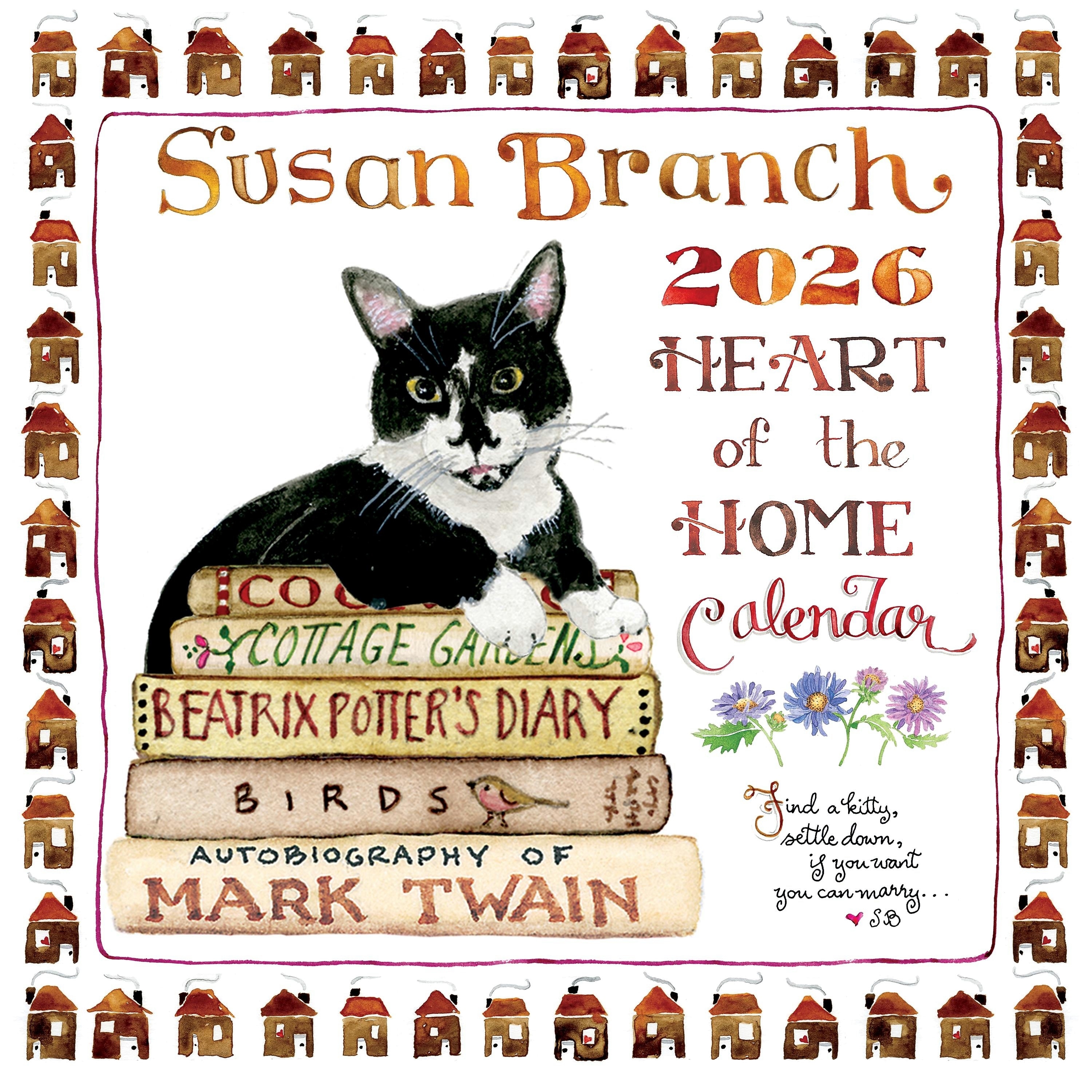 2026 TF Publishing 12" x 17" TF Publishing 12" x 12" Susan Branch Wall Calendar 26-1120