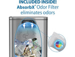 HLS Commercial Stainless Steel Trash Can with Hinged Lid, 13.2-Gallon, Silver (HLSS13RFR)