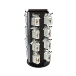 Azar Displays 20”H x 8”W Pegboard Counter Display with 16 4" Hooks, Black (700508-BLK-4C16)