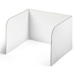 Classroom Products Foldable Cardboard Freestanding Privacy Shield, 13"H x 20"W, White, 20/Box (1320 WH)
