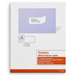 Staples Laser/Inkjet Address Labels, 1" x 2 5/8", White, 30 Labels/Sheet, 250 Sheets/Pack, 7500 Labels/Box (ST18063-CC)