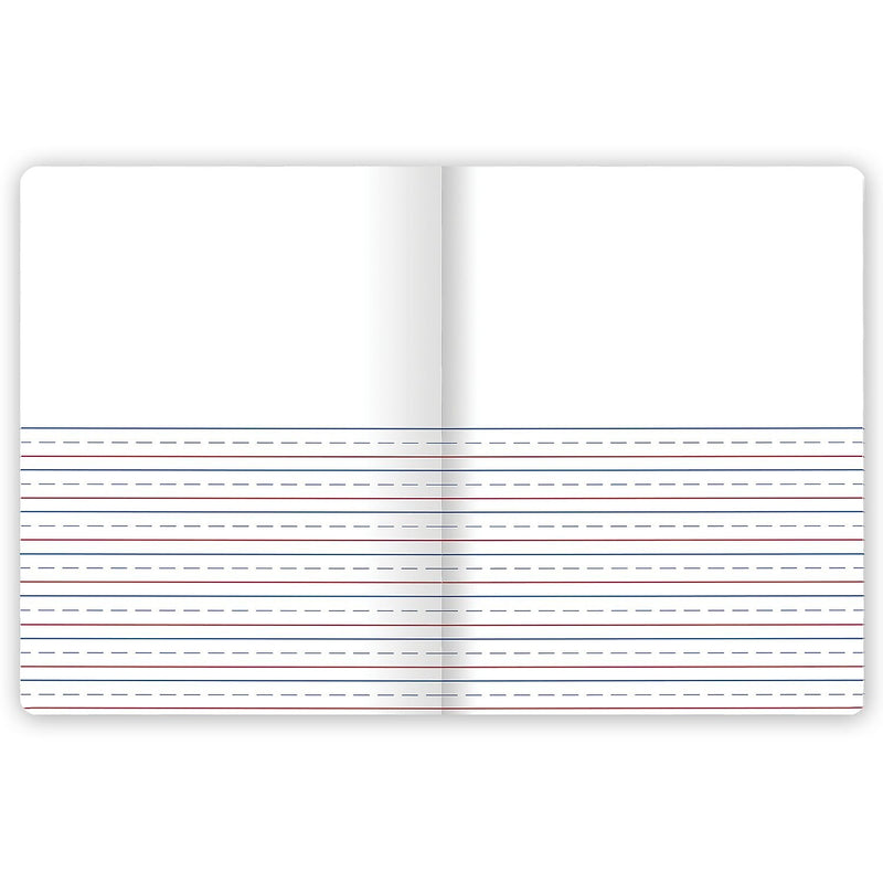 Mead Grades K-2 Primary Ruled Journal 1-Subject Composition Notebook, 7.5" x 9.75", Wide Ruled, 100 Sheets, Blue (1040315)