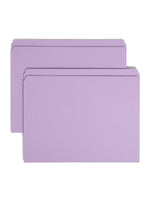 Smead File Folders, 1-Tab, Letter Size, Purple, 100/Box (12410)