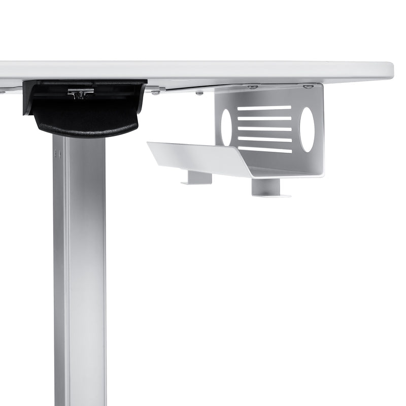 Luxor Vitalize Mobile 4-Wheel Healthcare Laptop Cart with Storage and Glove Dispenser Compartment, White (MCWS001)