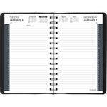 2026 AT-A-GLANCE My Day 5" x 8" Daily Appointment Book, Faux Leather Cover Black (70-207-05-26)