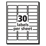 Matte Clear Easy Peel Mailing Labels W/ Sure Feed Technology, Laser Printers, 1 X 2.63, Clear, 30/sheet, 25 Sheets/box