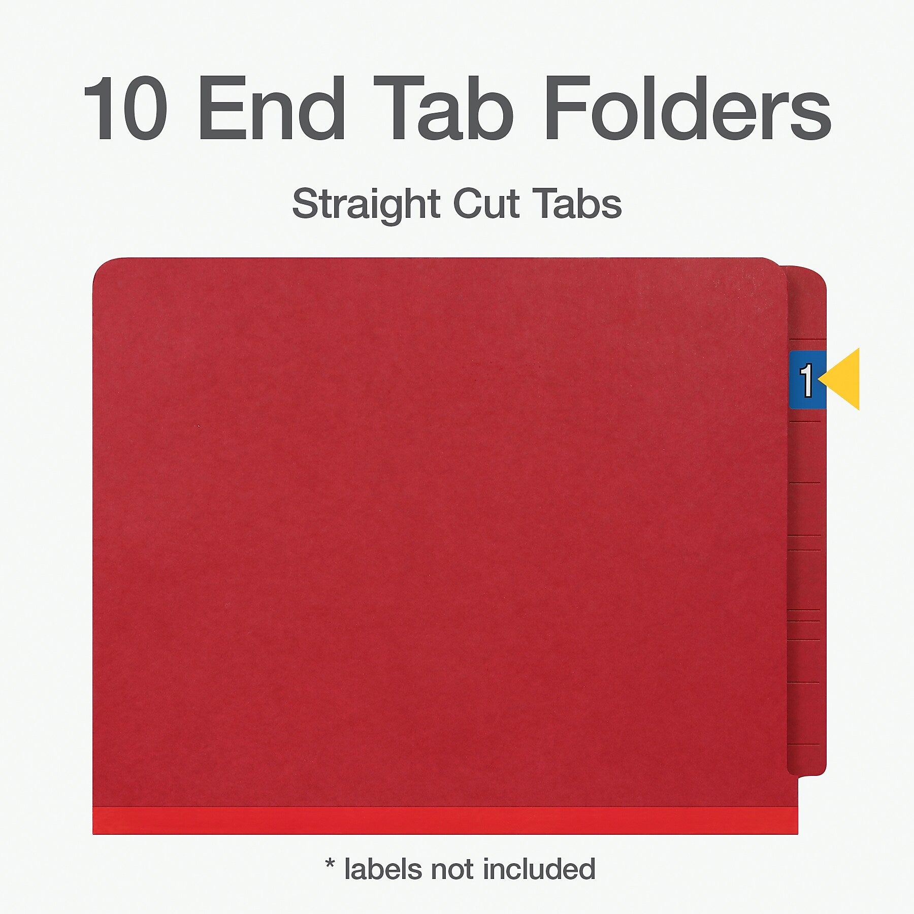 Pendaflex 60% Recycled Heavy Duty Pressboard Classification Folder, 2-Dividers, 2" Expansion, Letter Size, Red, 10/Box (23216EE)
