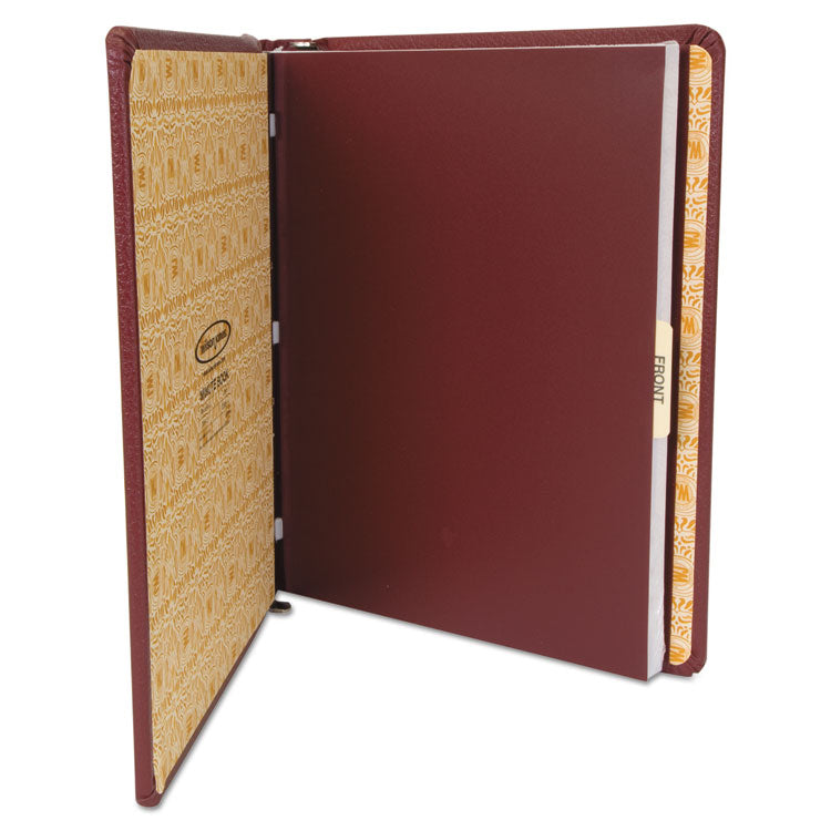 Looseleaf Corporation Minute Book, 1-Subject, Unruled, Red/Gold Cover, (250) 11 x 8.5 Sheets