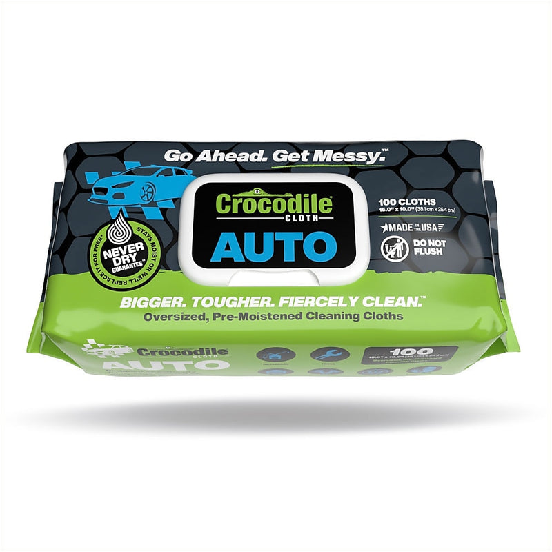 Crocodile Cloth Auto Cleaning Cloths, 15" x 10", 100/Pack (6930-100)