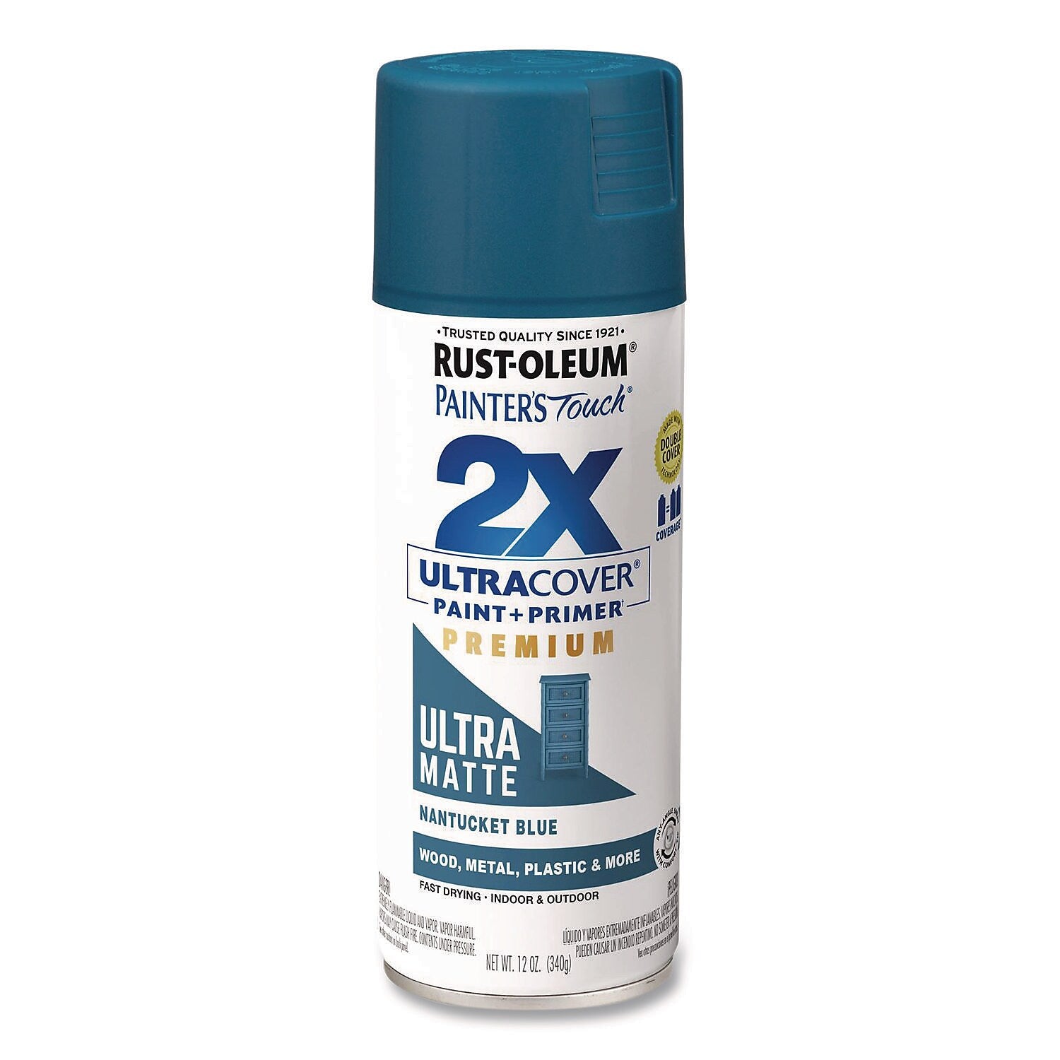 Rust-Oleum Painter's Touch 2X Ultra Cover Spray Paint, Blue, 12 oz., 6/Carton (331188)