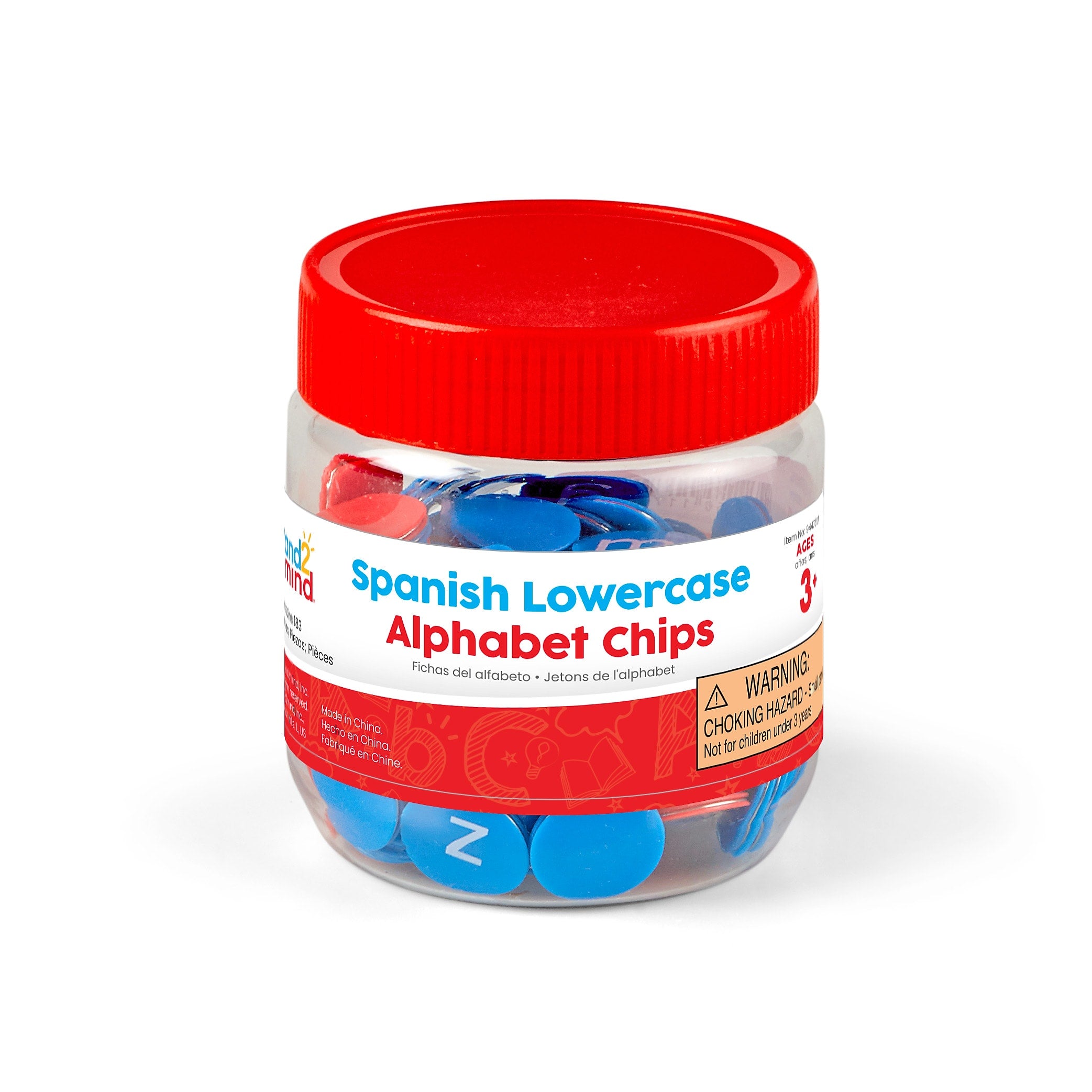 hand2mind Spanish Lowercase Alphabet Chips (94473SP)