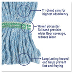 Super Loop Wet Mop Head, Cotton/synthetic Fiber, 5" Headband, Medium Size, Blue, 12/carton