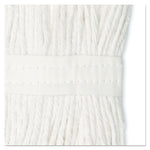 Cut-End Wet Mop Head, Cotton, No. 24, White