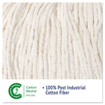 Cut-End Wet Mop Head, Cotton, #16, White, 12/carton