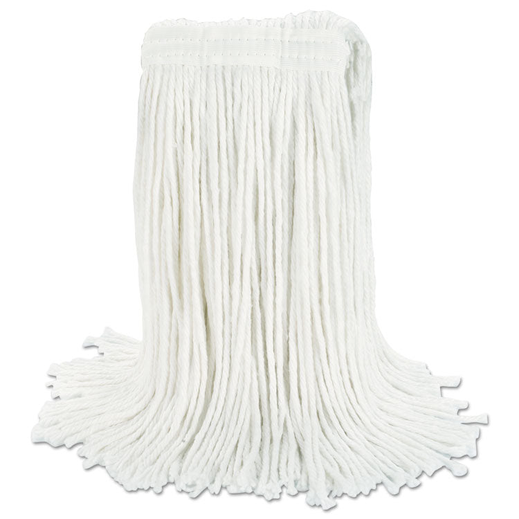 Cut-End Wet Mop Head, Rayon, No. 20, White, 12/carton