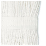 Cut-End Wet Mop Head, Cotton, White, #20, 12/carton