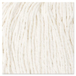 Cut-End Wet Mop Head, Rayon, No. 24, White, 12/carton