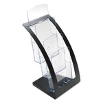 3-Tier Literature Holder, Leaflet Size, 6.75w X 6.94d X 13.31h, Black