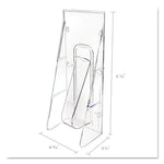 Stand-Tall Wall-Mount Literature Rack, Leaflet, 4.56w X 3.25d X 11.88h, Clear