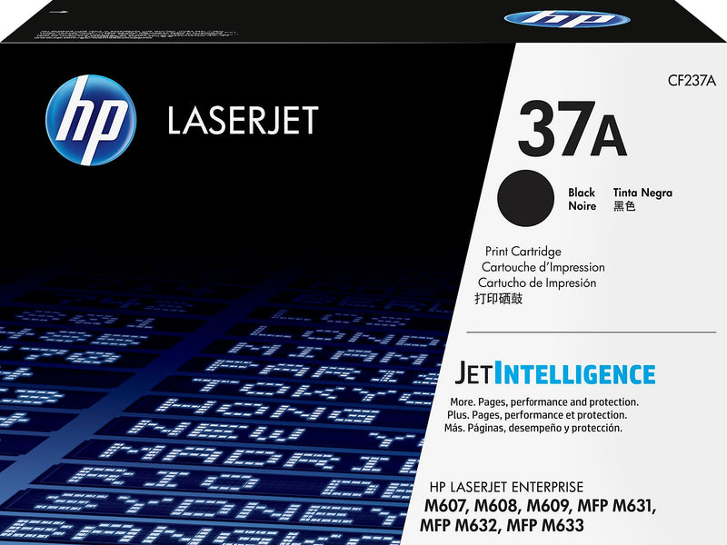 HP 37A Black Standard Yield Toner Cartridge, Prints Up to 11,000 Pages (CF237A)